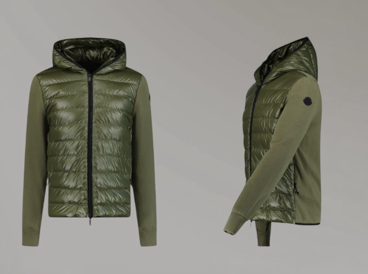 Moncler Hybrid Cardigan Zip Down Jacket